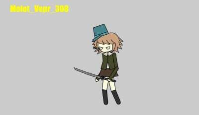 [OC] Animation practice - Chihiro has a katana