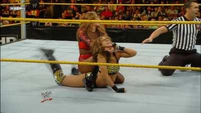 Poor little AJ can't stop getting bent in half by her opponents that seems to know how flexible AJ is so they exploit her small body aggressively