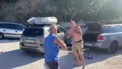 Gramps brings the hammer down on a troublemaker