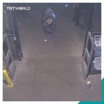 U.S police officer shots down a disabled man on wheelchair who accused of shoplifting. He handcuffs him after shooting 9 rounds into Him