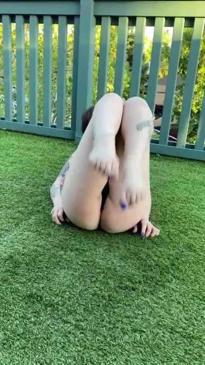 Tried to get caught with my clothes off outside