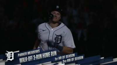 Parker Meadows First MLB HR is a 3-Run walk off blast