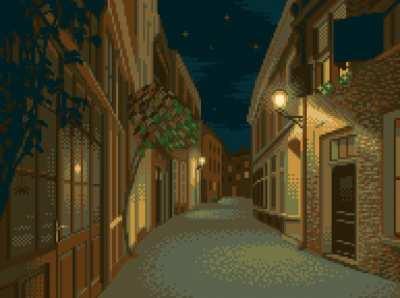 Silent Night – 14 color pixel art by me