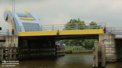 Interesting bascule bridge in the Netherlands (Slauerhoffbrug)