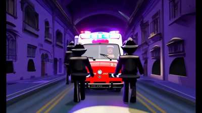 Stop motion toy animations melting into a psychedelic panic