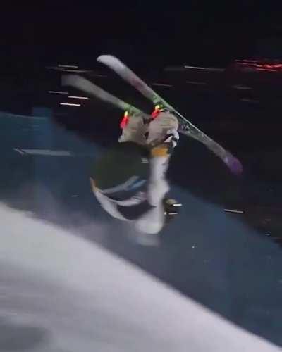 Henrik Harlaut performing a nose butter to front flip at X Games Aspen. Certainly Defying gravity made possible.