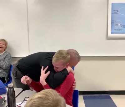 They were studying color... the school principal brought in some glasses that allowed this youngster see color for the very first time