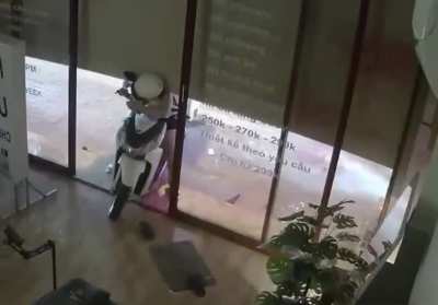 exiting while security gate is closing