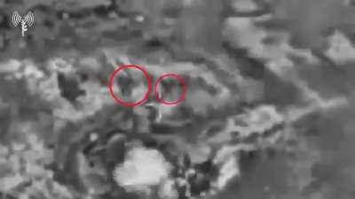 IDF aircraft spots manned AA turret firing at it, takes it out.