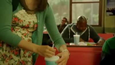 Annie spitting on the cup! (from the season 3 bloopers)
