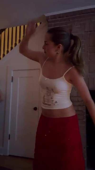 Dancing in a skirt