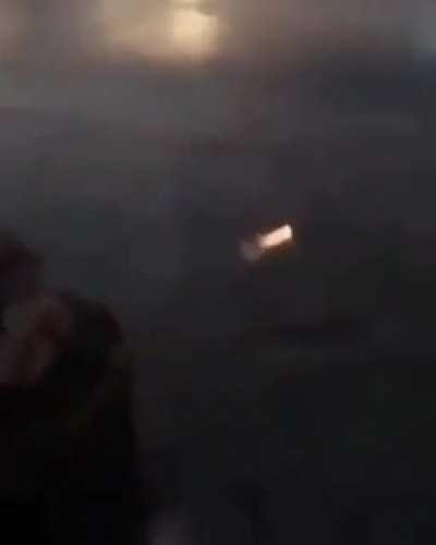 Launching rocket firecracker in hands