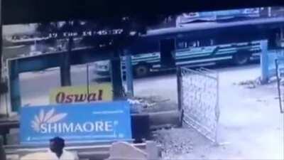 Caught between two buses