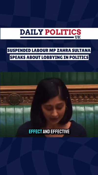 Zarah Sultana MP on gifts and lobbying. 