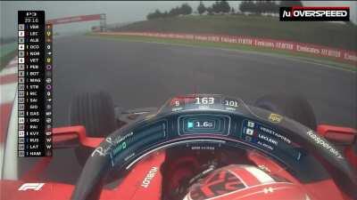 Leclerc spins on changing gears