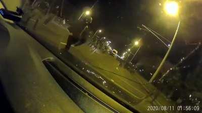 riot police beat undercover riot police