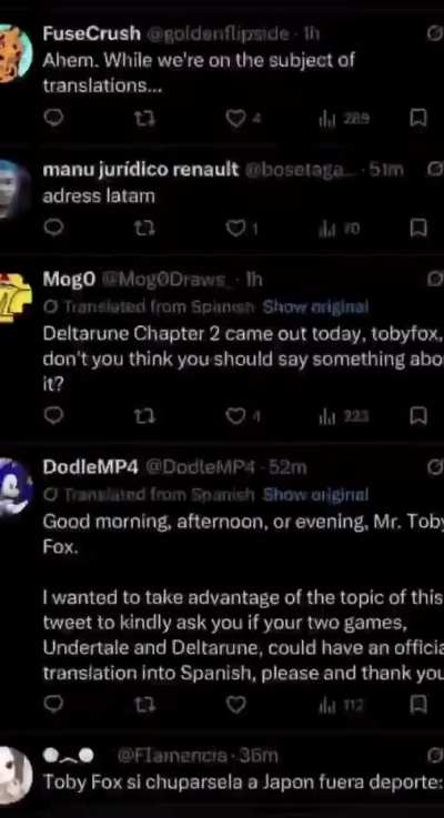 Toby Fox, lembro que você está se esquecendo de traduzir.