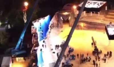 Some of the set building