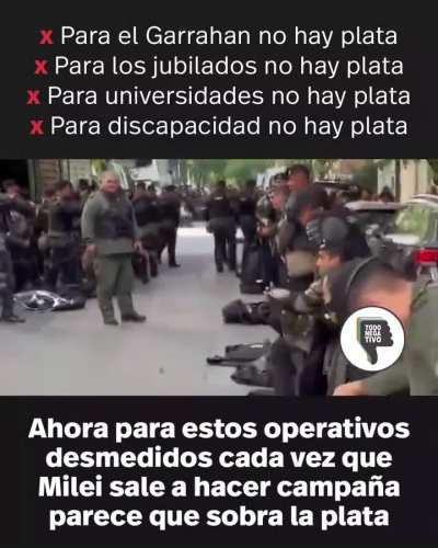 Para esto si hay plata