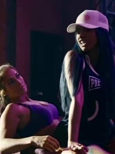 Cardi B giving Jennifer Lopez a lapdance: “drain the clock not the cock”