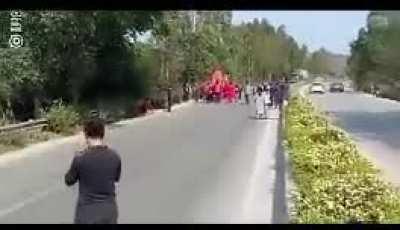 Interesting parade in China.