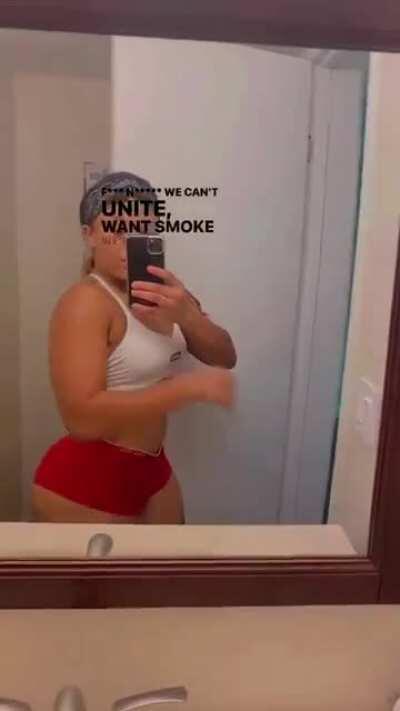 She’s trying to get some abs