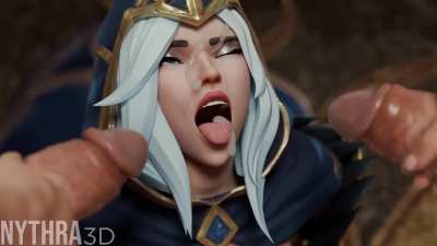 Ashe forging new alliances (Nythra3D)