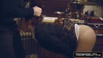 Schoolgirl Sucks Her Teacher