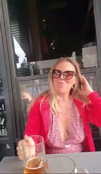 Nude in a public place