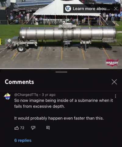 Wow, found this comment when looking for examples of implosions.