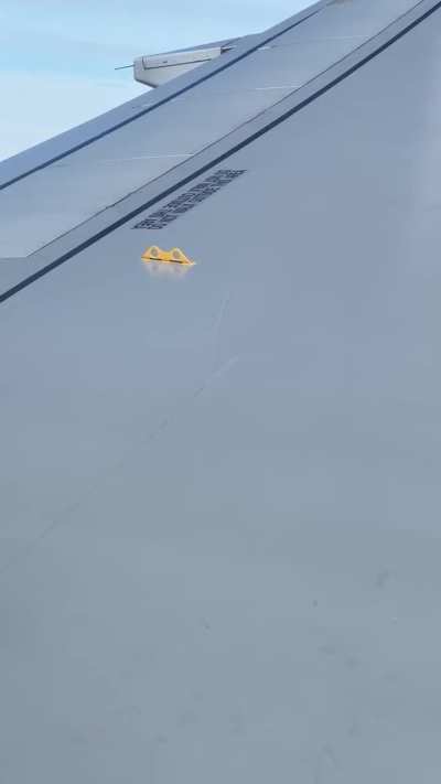 Visible shockwave on a A320 wing