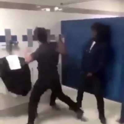 Bathroom fight with a unexpected end