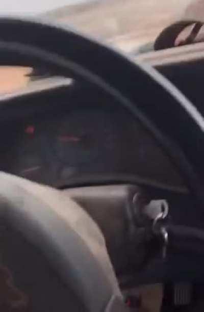 WCGW demonstrating how icy the roads are