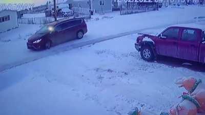 Wife pulls off sick drift going for coffee