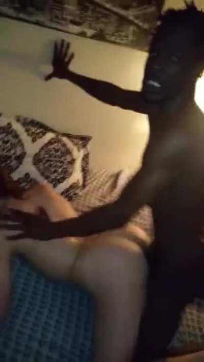 Fucking a white girl while his friend records