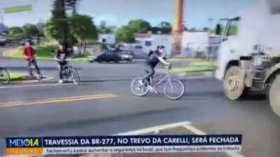 Don't mind me, just crossing the street