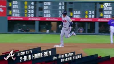 [Highlight] [Highlight] Austin Riley's 31st home run of the season gives the Braves the lead.