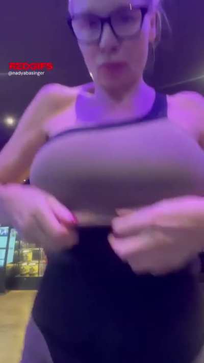 Unexpected hot workout at the gym