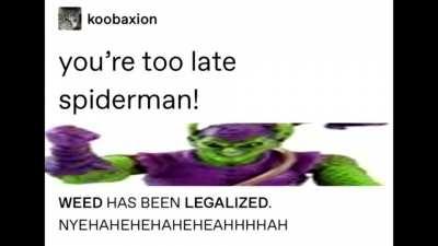 YOU'RE TO LATE SPIDERMAN!