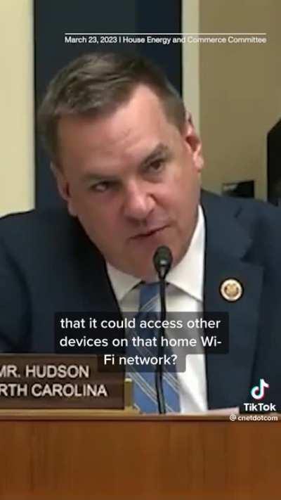 Jaw dropping question by North Carolina Congressman to Tiktok CEO