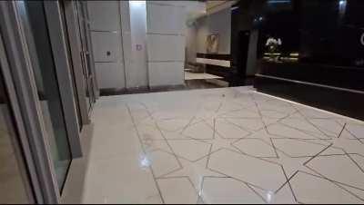 Gate Tower II in Al Reem Island, Abu Dhabi, during storm, 12/02/24 at 3am