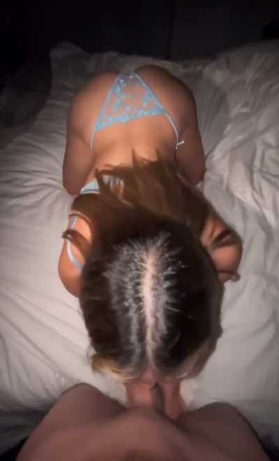 she said it was her first time giving a blowjob…