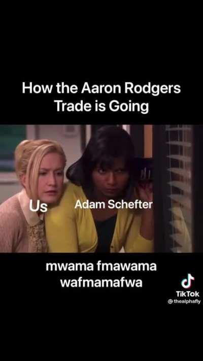 Packers fan coming in peace with a live look into the trade negotiations.