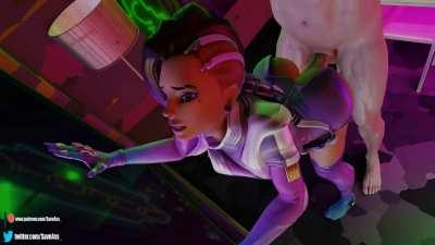Sombra gets pounded from behind (SaveAss) [Overwatch]