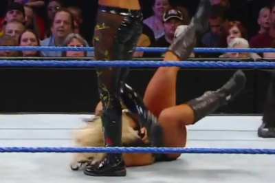Kaitlyn getting stomped in the belly