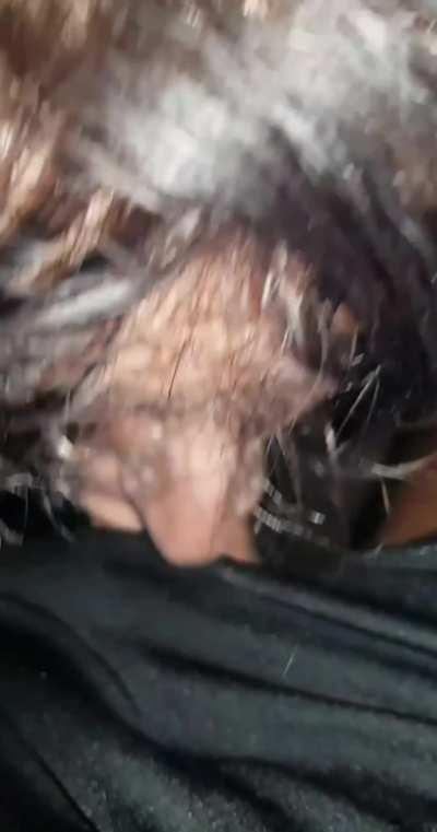 White slut deepthroats that Arab dick - Pute à rebeu se fait baiser la bouche