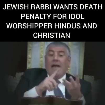 Israeli Jewish Rabbi wishes death upon Idol Worshiper Hindus.