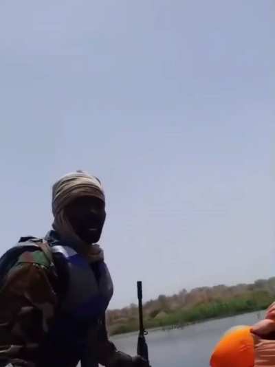 Chadian Army soldiers laying suppressive fire while storming an ISWAP/BokoHaram inhabited island in the lake Chad basin during Operation Wrath of Boma, launched on 31st March 2020. 