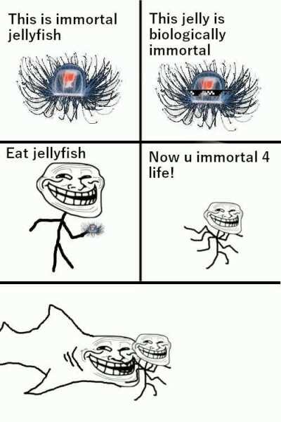 Congratulations! Your immortality is taken!