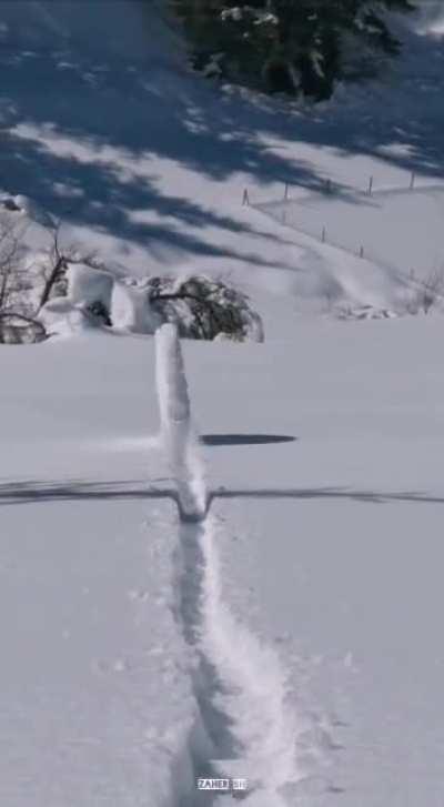 Rolling a snowball down a hill